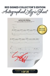 Red Signed Collector's Edition: Includes Scott Ian's Autograph on Bring the Noise Sheet Music in Red Ink. 1 of 20.