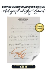 Bronze Signed Collector's Edition: Includes Scott Ian's Autograph on Got the Time Sheet Music in Bronze Ink. 1 of 20.
