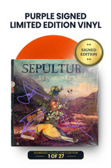 Limited Purple Edition: Includes Paulo Jr., Derrick Green, and Andreas Kisser's Personal Autographs on Vinyl Jacket in Purple Ink. 1 of 27.