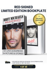 Limited Red Edition: Includes Bret Michaels' Autograph on Bookplate Inside Book in Red Ink. 1 of 39. *JSA Authentication Included
