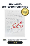 Limited Red Signed Edition: Includes Bret Michaels' Autograph on Lyric Sheet in Red Ink. 1 of 29. *Lyric Sheet is a Photo-Copy. *JSA Authentication Included