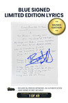 Limited Blue Signed Edition: Includes Bret Michaels' Autograph on Lyric Sheet in Blue Ink. 1 of 49. *Lyric Sheet is a Photo-Copy. *JSA Authentication Included
