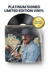 Limited Platinum Signed Edition: Includes Riley Green's Autograph on Vinyl Jacket in Silver Ink.