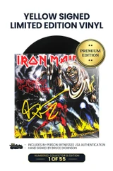 Limited Yellow Edition: Includes Bruce Dickinson's Autograph on Vinyl Jacket in Yellow Ink. Numbered 1 through 55.