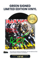 Limited Green Edition: Includes Bruce Dickinson's Autograph on Vinyl Jacket in Green Ink. 1 of 99.