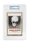 Chris Stein Bookplate: Signed in Red on Gold Metallic Background. PSA Slabbed & Authenticated. Only 75 Units Available. Grade Certified GEM MT 10.