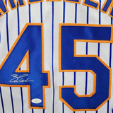 Zack Wheeler Signed New York Pinstripe Baseball Jersey (JSA)