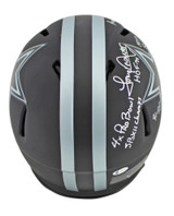 Tony Dorsett "Stat" Signed Proline Full Size Eclipse Speed Helmet Silver Sig BAS