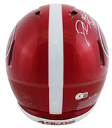 49ers Deion Sanders HOF 2011 Signed Flash Full Size Speed Proline Helmet BAS Wit
