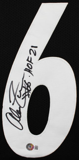 Alan Faneca "HOF 21" Authentic Signed Black Pro Style Jersey BAS Witnessed