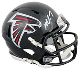Falcons Michael Vick Signed 03-19 TB Speed Mini Helmet w/ Case BAS Witnessed Falcons Michael Vick Signed 03-19 TB Speed Mini Helmet w/ Case BAS Witnessed