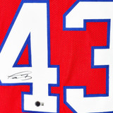 Terrell Bernard Signed Buffalo Red Football Jersey (Beckett)