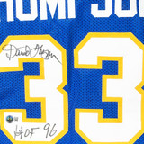 David Thompson Signed HOF 96 Inscription Denver Royal Blue Basketball Jersey (Beckett)