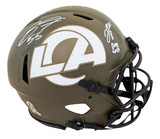Rams Jared Verse & Braden Fiske Signed STS F/S Speed Proline Helmet W/ Case BAS