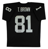 Raiders Tim Brown "HOF 2015" Authentic Signed Black M&N TB Jersey Fanatics