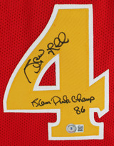 Spud Webb "1986 Slam Dunk Champ" Signed Red Pro Style Jersey BAS Witnessed