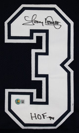 Tony Dorsett "HOF 94" Authentic Signed Navy Pro Style Jersey BAS Witnessed 2