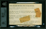 Maureen O'Sullivan Tarzan Authentic Signed 3.25x5 Index Card BAS Slabbed