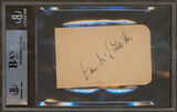 Janis Paige Silk Stockings Authentic Signed 2.4x3.85 Album Page BAS Slabbed