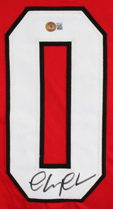 Chevy Chase Christmas Vacation Authentic Signed Red Santa Clark Jersey BAS Wit