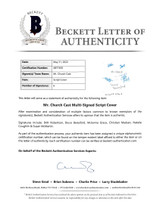 Mr. Church (6) Robertson, Beresford +4 Signed 8.5x11 Script Cover BAS #AB77635