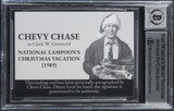 Chevy Chase Christmas Vacation Signed Custom Trading Card Auto 10! BAS Slabbed 5