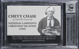 Chevy Chase Christmas Vacation Signed Custom Trading Card Auto 10! BAS Slabbed 6