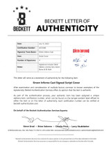 The Green Inferno Cast (4) Sabara, Izzo, +2 Signed Script Cover BAS #AC33466