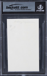 Audrey Hepburn Breakfast At Tiffany's Signed 3x5 Index Card BAS Slabbed