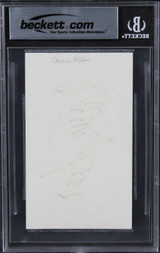 Carrie Fisher Star Wars Authentic Signed 3x5 Index Card Autographed BAS Slab 3