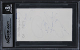 Nichelle Nichols Star Trek Authentic Signed 3x5 Index Card BAS Slabbed Version 1