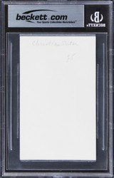 Christian Slater Heathers Authentic Signed 3x5 Index Card BAS Slabbed 3