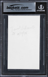 Vincent Schiavelli Ghost Authentic Signed 3x5 Index Card BAS Slabbed
