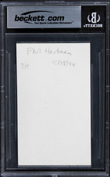 Phil Hartman Saturday Night Live Authentic Signed 3x5 Index Card BAS Slabbed 2