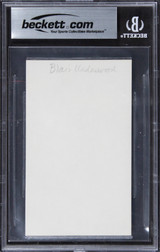 Blair Underwood Deep Impact Authentic Signed 3x5 Index Card BAS Slabbed 2