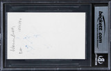 Warren Beatty Bonnie and Clyde Authentic Signed 3x5 Index Card BAS Slabbed 1