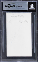 Gene Kelly Singing in the Rain Authentic Signed 3x5 Index Card BAS Slabbed 2