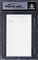 Drew Barrymore Charlie's Angels Authentic Signed 3x5 Index Card BAS Slabbed