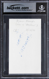 Djimon Hounsou Blood Diamond Authentic Signed 3x5 Index Card BAS Slabbed
