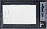Emma Thompson The Tall Guy Authentic Signed 3x5 Index Card BAS Slabbed 3