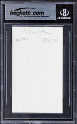 Richard Harris Gladiator Authentic Signed 3x5 Index Card w/ Black Sig BAS Slab