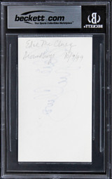 Edie McClurg Ferris Bueller's Day Off Signed 3x5 Index Card BAS Slabbed 2