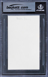 Bobby Brown Singer Authentic Signed 3x5 Index Card Autographed BAS Slabbed