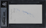 Neve Campbell Scream Authentic Signed 3x5 Index Card Autographed BAS Slabbed