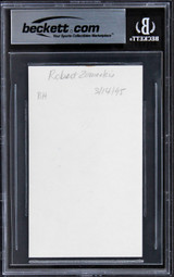 Robert Zemeckis Back To The Future Authentic Signed 3x5 Index Card BAS Slabbed 2