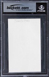 Jennifer Beals Flashdance Authentic Signed 3x5 Index Card BAS Slabbed