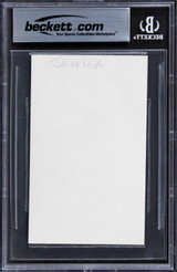 Janet Leigh Psycho Authentic Signed 3x5 Index Card Autographed BAS Slabbed 3