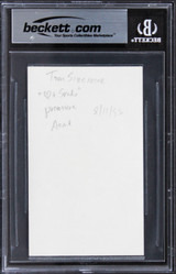 Tom Sizemore Saving Private Ryan Authentic Signed 3x5 Index Card BAS Slabbed 3