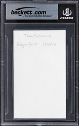 Tom Sizemore Saving Private Ryan Authentic Signed 3x5 Index Card BAS Slabbed 2