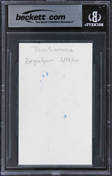 Tom Sizemore Saving Private Ryan Authentic Signed 3x5 Index Card BAS Slabbed 1